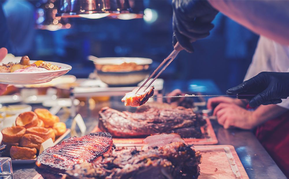 Воскресный обед Carvery lunch в Columbia Steak House