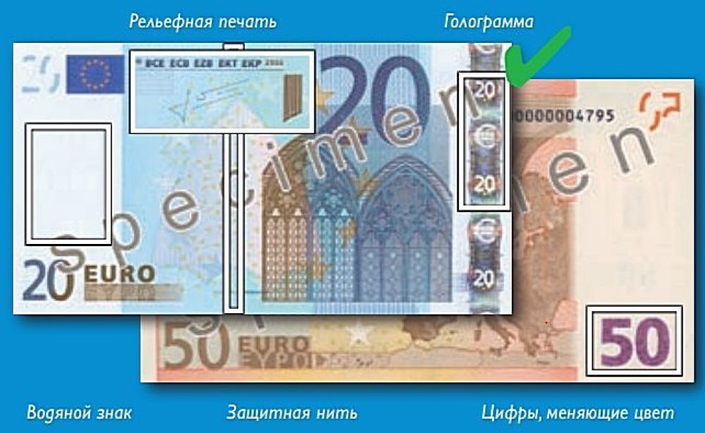 Инструкция ВК: Как отличить фальшивые евро от настоящих?